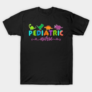 PICU Pediatric Nurse Dinosaurs Peds Nurse T-Shirt